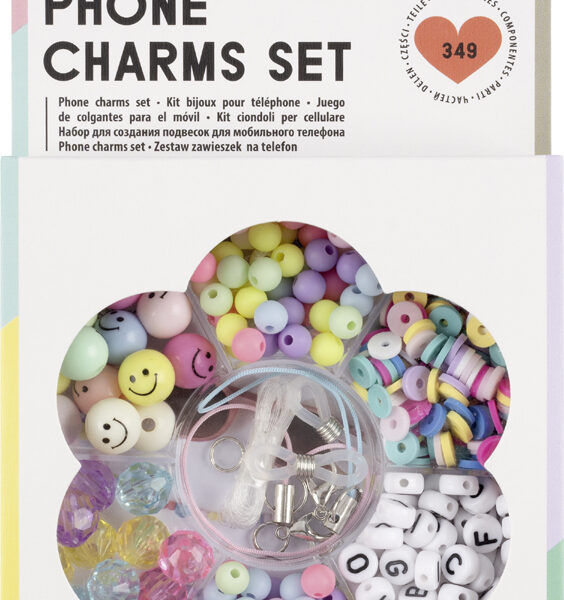 Kralensieraden telefoon regenboogkleurensmiley, 349 stuks
