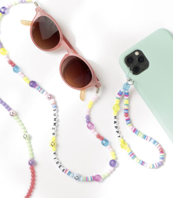 Kralensieraden telefoon regenboogkleurensmiley, 349 stuks