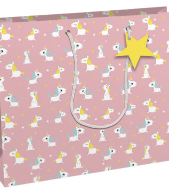 Clairefontaine geschenktas 'Eenhoornen', groot