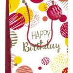 Clairefontaine geschenktas 'Happy Birthday roze', middel