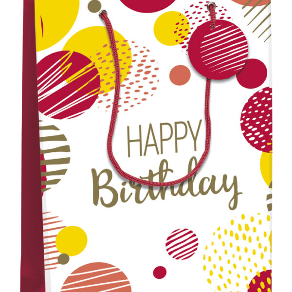 Clairefontaine geschenktas 'Happy Birthday roze', middel