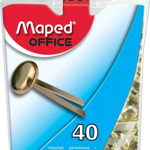 Maped rondkop-monsterzak clips / splitpennen, messing, 17 mm