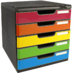 EXACOMPTA schuifladenbox MODULO A4, 5 lades, harlekijn