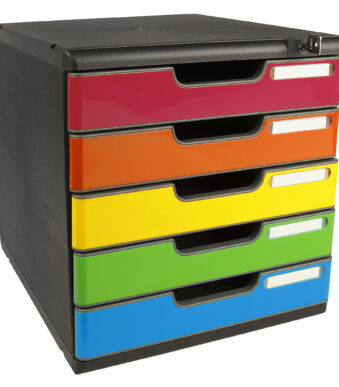 EXACOMPTA schuifladenbox MODULO A4, 5 lades, harlekijn