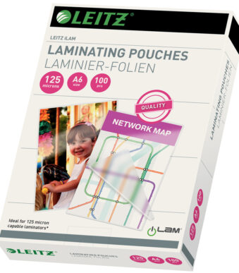LEITZ lamineerhoes, DIN A6, glanzend, 250 mic, 100 st.