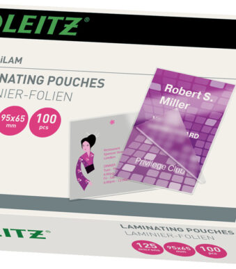 LEITZ lamineerhoes, 65 x 95 mm, 250 mic, 100 st.