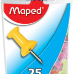 Maped prikbord spelden, kleuren assorti, in dispenserdoos