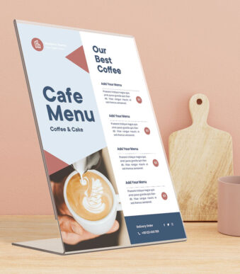 EUROPEL tafelstandaard acrylic, DIN A4 staand, schuin