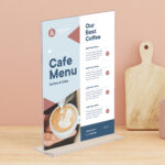 EUROPEL tafelstandaard acrylic, DIN A4 staand, recht