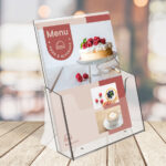 EUROPEL tafel-brochurehouder, A5 staand, 1 vak, glashelder