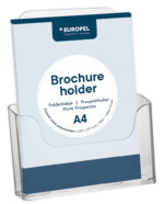 EUROPEL tafel-brochurehouder, A4 staand, 1 vak, glashelder