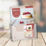 EUROPEL tafel-brochurehouder, A4 staand, 1 vak, glashelder