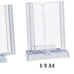 EUROPEL brochurehouder voor op tafel, verstelbaar, 1 vaks, glashelder