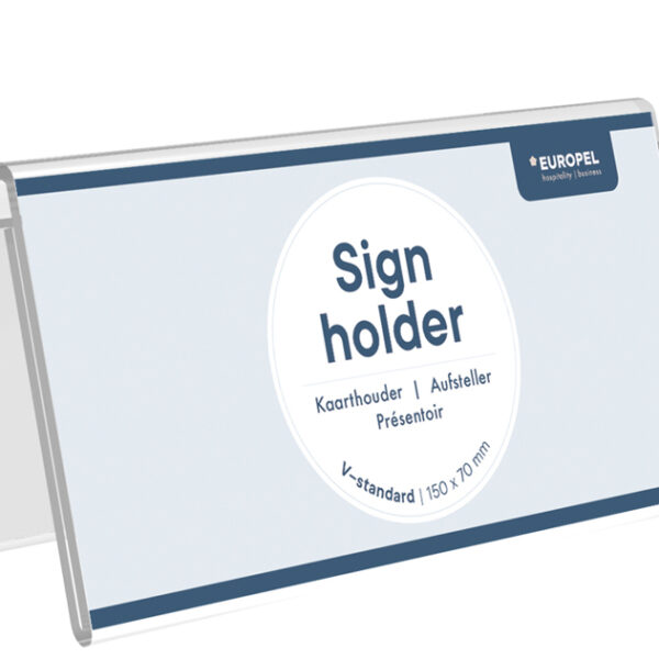 EUROPEL tafel-naambordje, 150 x 70 mm, dakvorm