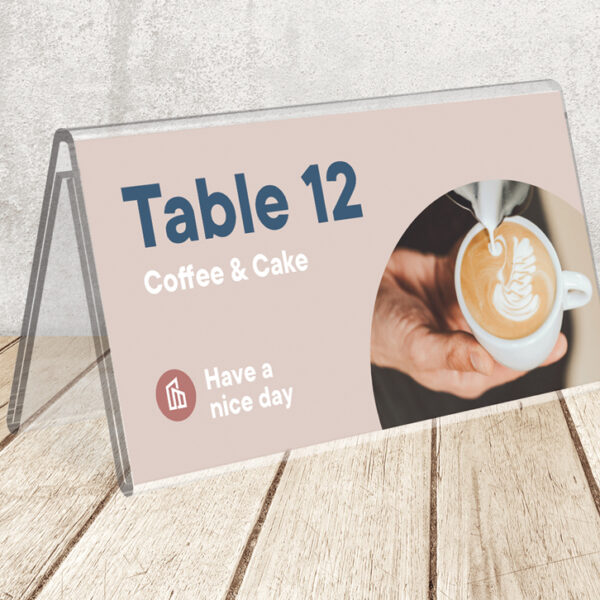 EUROPEL tafel-naambordje, 150 x 70 mm, dakvorm