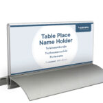 EUROPEL tafel-naambordje, 61 x 150 mm, aluminiumsokkel