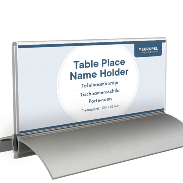 EUROPEL tafel-naambordje, 61 x 150 mm, aluminiumsokkel