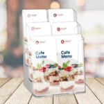 EUROPEL tafel-brochurehouder, 1/3 DIN A4, 6 vakken, glashelder