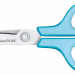 PLUS JAPAN universele schaar FITCUT CURVE, lengte: 175 mm, blauw