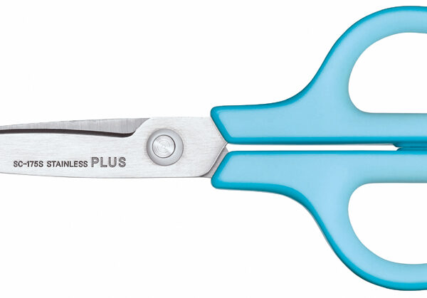 PLUS JAPAN universele schaar FITCUT CURVE, lengte: 175 mm, blauw