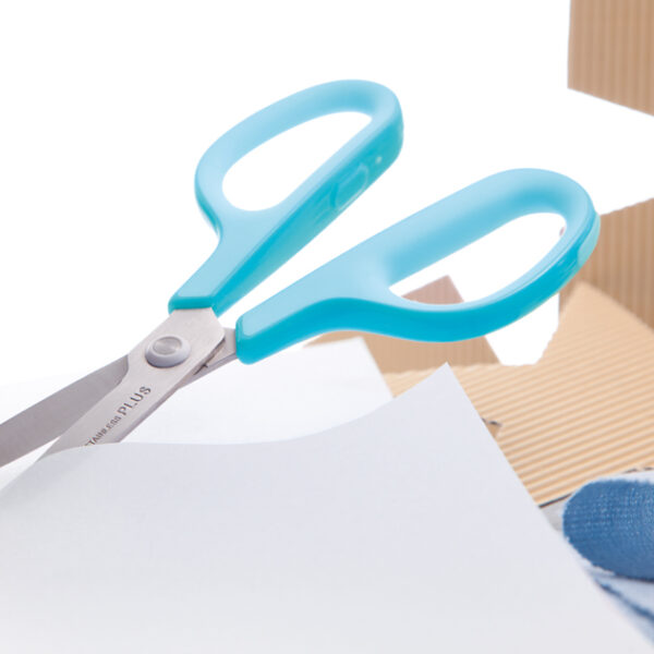 PLUS JAPAN universele schaar FITCUT CURVE, lengte: 175 mm, blauw