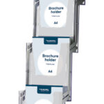 EUROPEL brochurestandaard met voetplaat, 5 x DIN A4, opvouwbaar