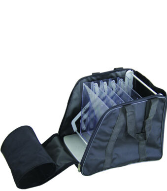 EUROPEL brochurestandaard met voetplaat, 5 x DIN A4, opvouwbaar