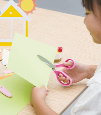 PLUS JAPAN kinder-knutselschaar FITCUTCURVE KIDS, rond, rose