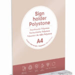 EUROPEL tafelstandaard, DIN A4 staand, polystone wit