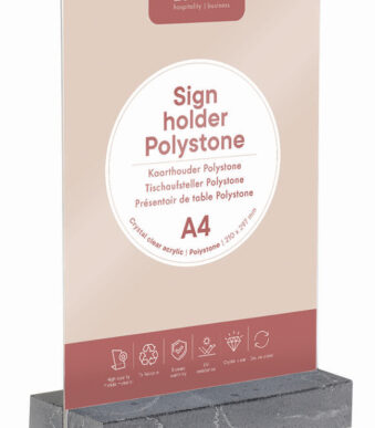 EUROPEL tafelstandaard, DIN A4 staand, polystone antraciet