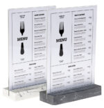 EUROPEL tafelstandaard, DIN A4 staand, polystone wit