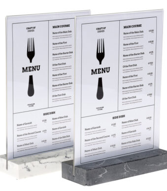 EUROPEL tafelstandaard, DIN A4 staand, polystone wit