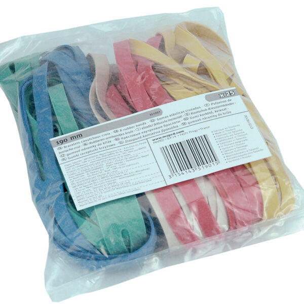 Maped X-elastiek in zak, 190 mm, kleuren assorti, 25 st.