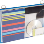 Brochuremap A4 dwars, blauw