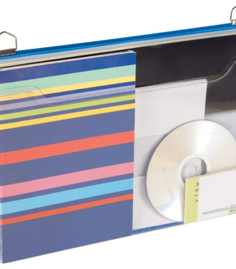 Brochuremap A4 dwars, blauw