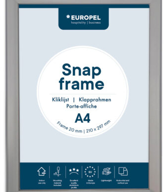 Premium posterkader, A4-formaat, 20 mm, zilver geanodiseerd