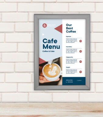 Premium posterkader, A4-formaat, 20 mm, zilver geanodiseerd