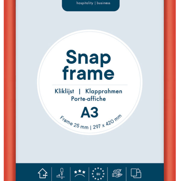 Europel premium affichemlijn, A3-formaat, 25 mm, rood