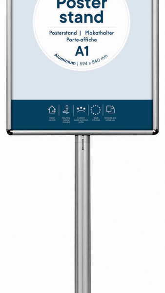 EUROPEL infostandaard met kliklijst, DIN A1, hoogte: 1.800 mm