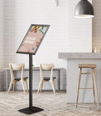 EUROPEL Informatiestandaard met klapframe Premium - A3 - Zwart