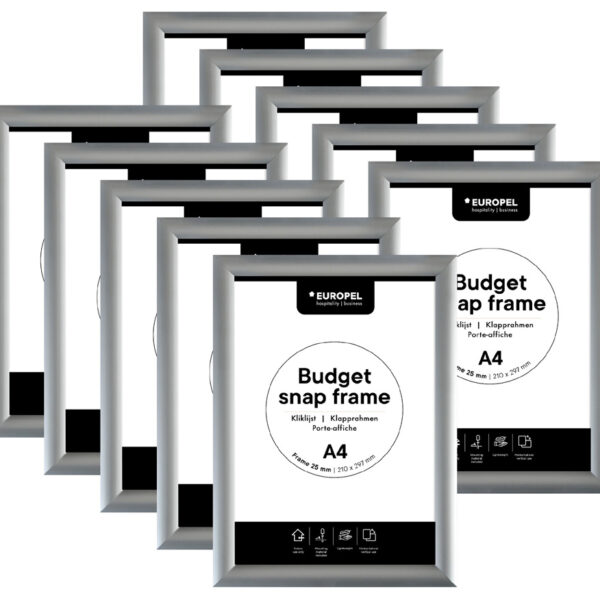 EUROPEL kliklijst BUDGET, DIN A4, 25 mm, zilver