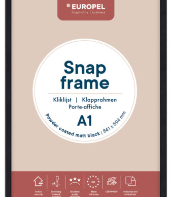 EUROPEL - Posterkader Premium+ - Formaat A1 - Kleur: Zwart