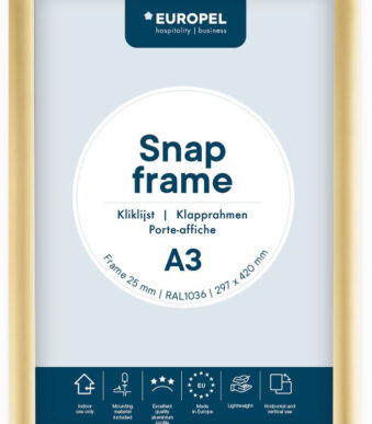 EUROPEL Posterframe Premium - A3-formaat - 25 mm - Goudkleurig