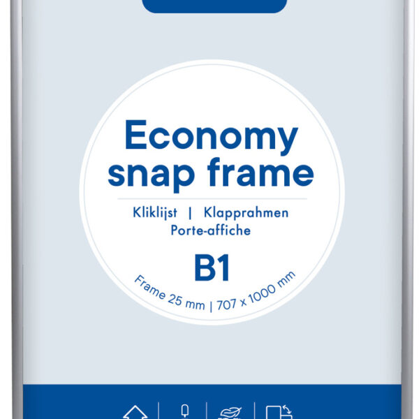 EUROPEL - Kliklijst - B1 formaat - 25 mm - Zilver geanodiseerd