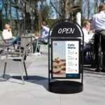 EUROPEL klantenstopper CITY SIGN, 1.300 x 670 x 670 mm