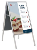 EUROPEL stoepbord CLASSIC, A1, zilver