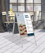 EUROPEL stoepbord CLASSIC, A1, zilver