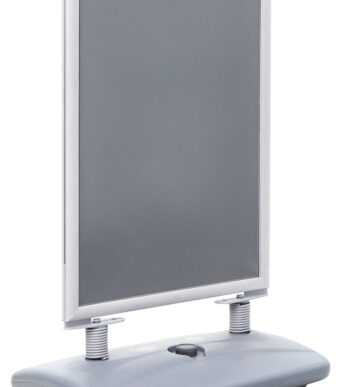 EUROPEL posterstandaard met kunststof voet, A1, zilver