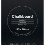 EUROPEL krijtbord zonder lijst, 500 x 700 mm, zwart