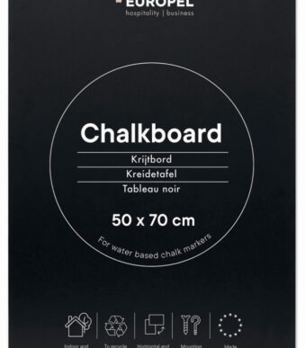 EUROPEL krijtbord zonder lijst, 500 x 700 mm, zwart